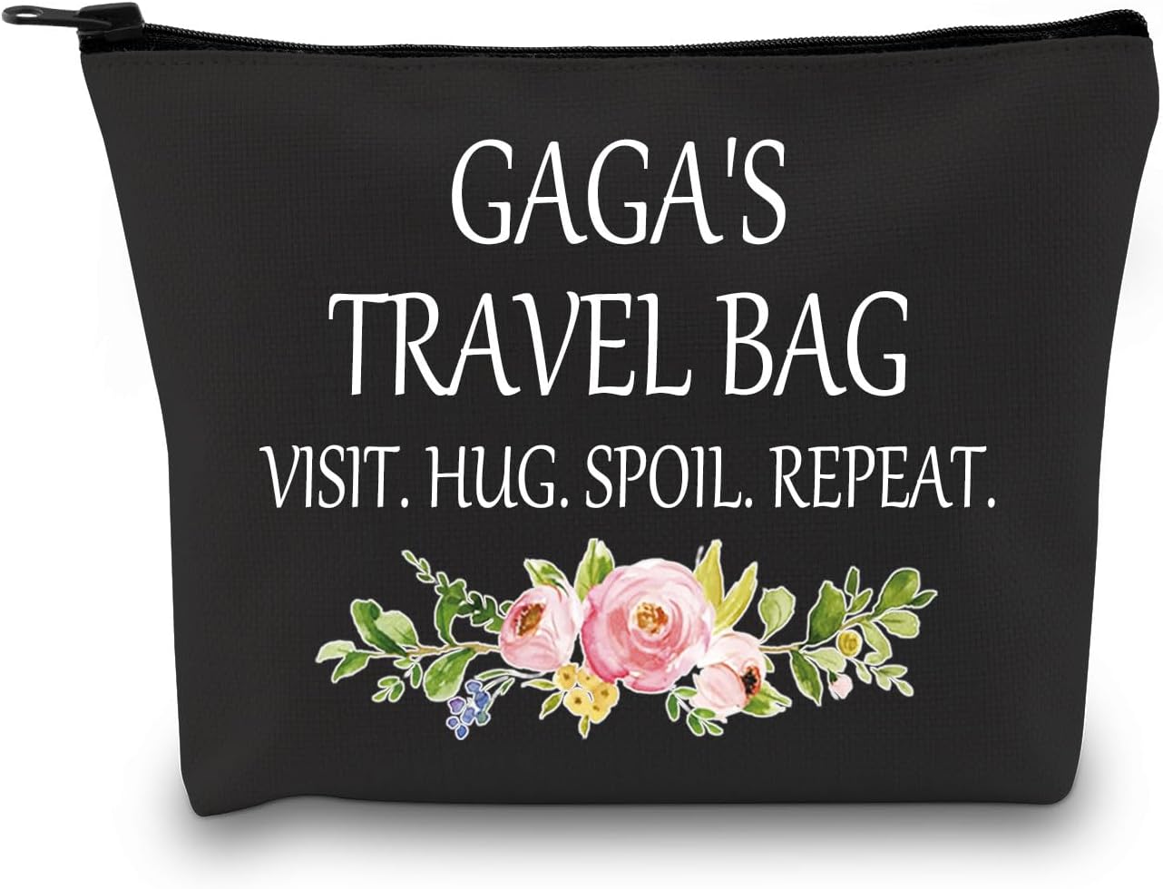 Gaga Gift Gaga Bolsa de maquillaje Gaga Regalo de Apreciación de la Abuela Neceser de Viaje para Gaga, Viajes de Gaga Negro, Moderno