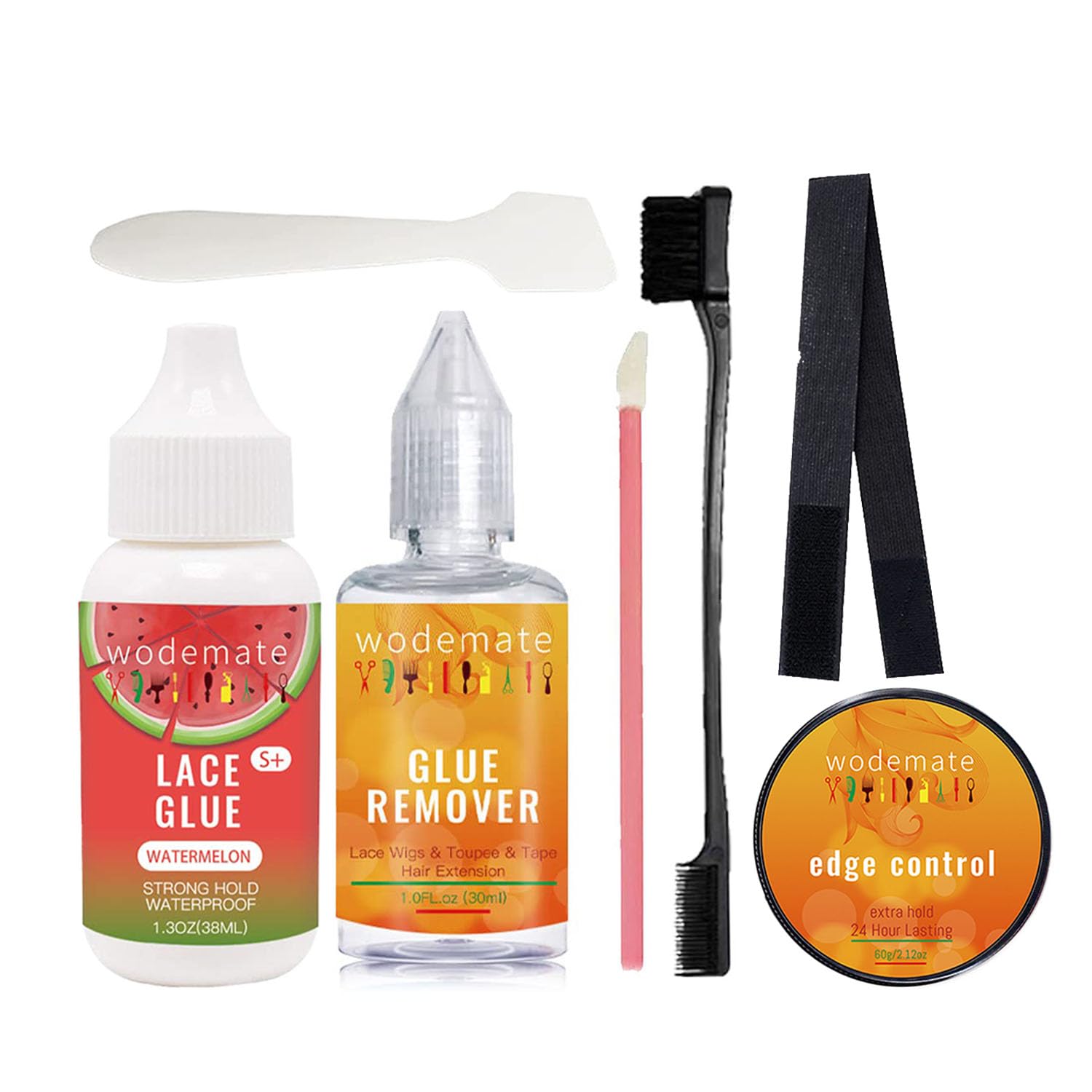 Removedor de extensiones adhesivas y kit de pegamento para peluca de encaje frontal, acción rápida, adhesivo de sujeción fuerte impermeable,