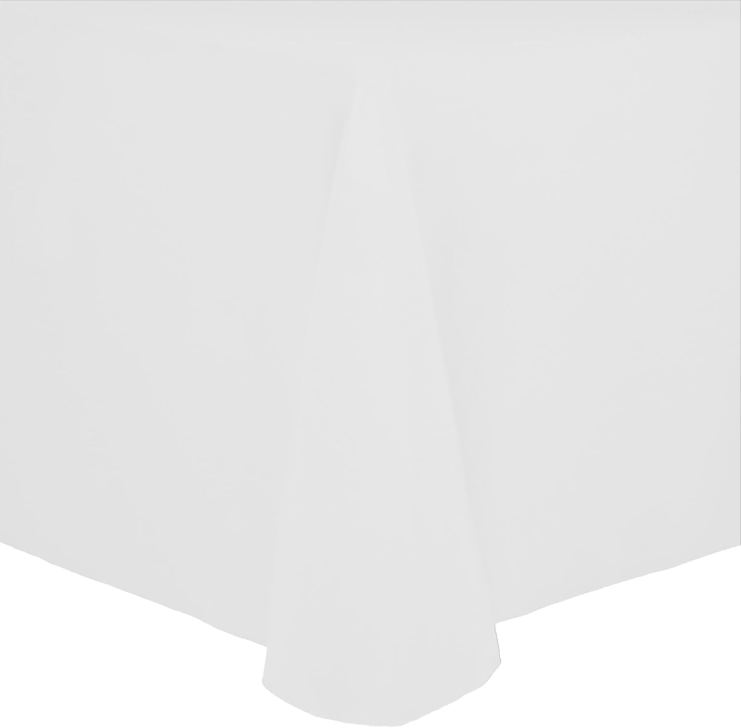 Ultimate Textile Cotton-Feel – Mantel de comedor fino ovalado de 60 x 84 pulgadas, color blanco