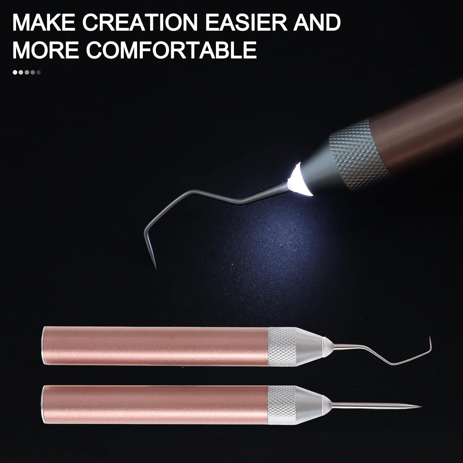 2 piezas de herramientas LED recargables para vinilo, herramienta de deshierbe de vinilo con luz con pasador y gancho, para manualidades, siluetas,