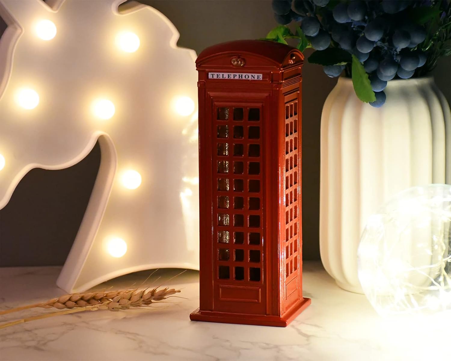 DS. DISTINCTIVE STYLE Retro Home Decor London Souvenirs – Alcancía británica de 7 pulgadas para cabina telefónica