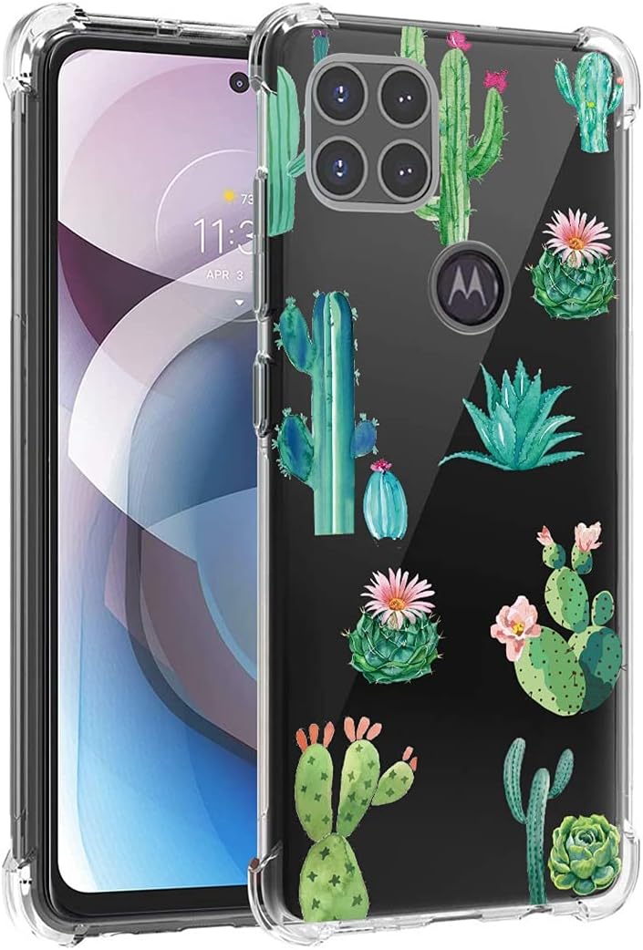 Bohefo Funda transparente compatible con Moto One 5G Ace, Motorola G 5G para niñas y mujeres, bonita funda protectora de TPU suave a prueba de