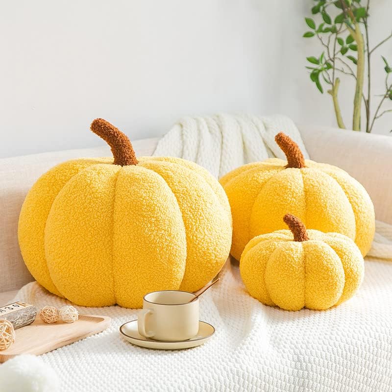 Almohada de calabaza 3D para abrazar, peluche de calabaza esponjosa, almohada de calabaza para sofá, calabaza para decoración del hogar, Halloween,