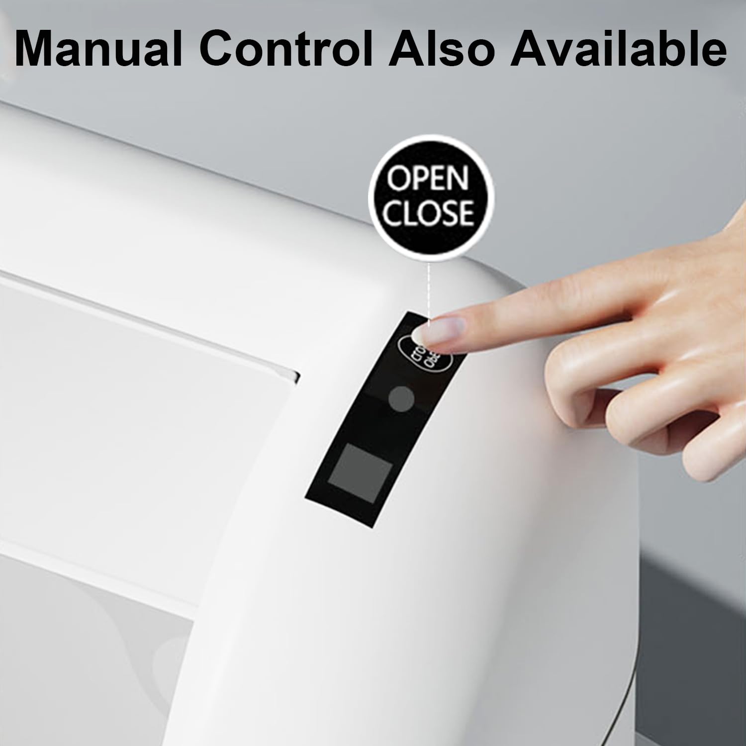 LALASTAR Basurero automático para baño, sin contacto, para cocina, con tapa, cubo de basura de plástico con sensor de movimiento, cubo de basura