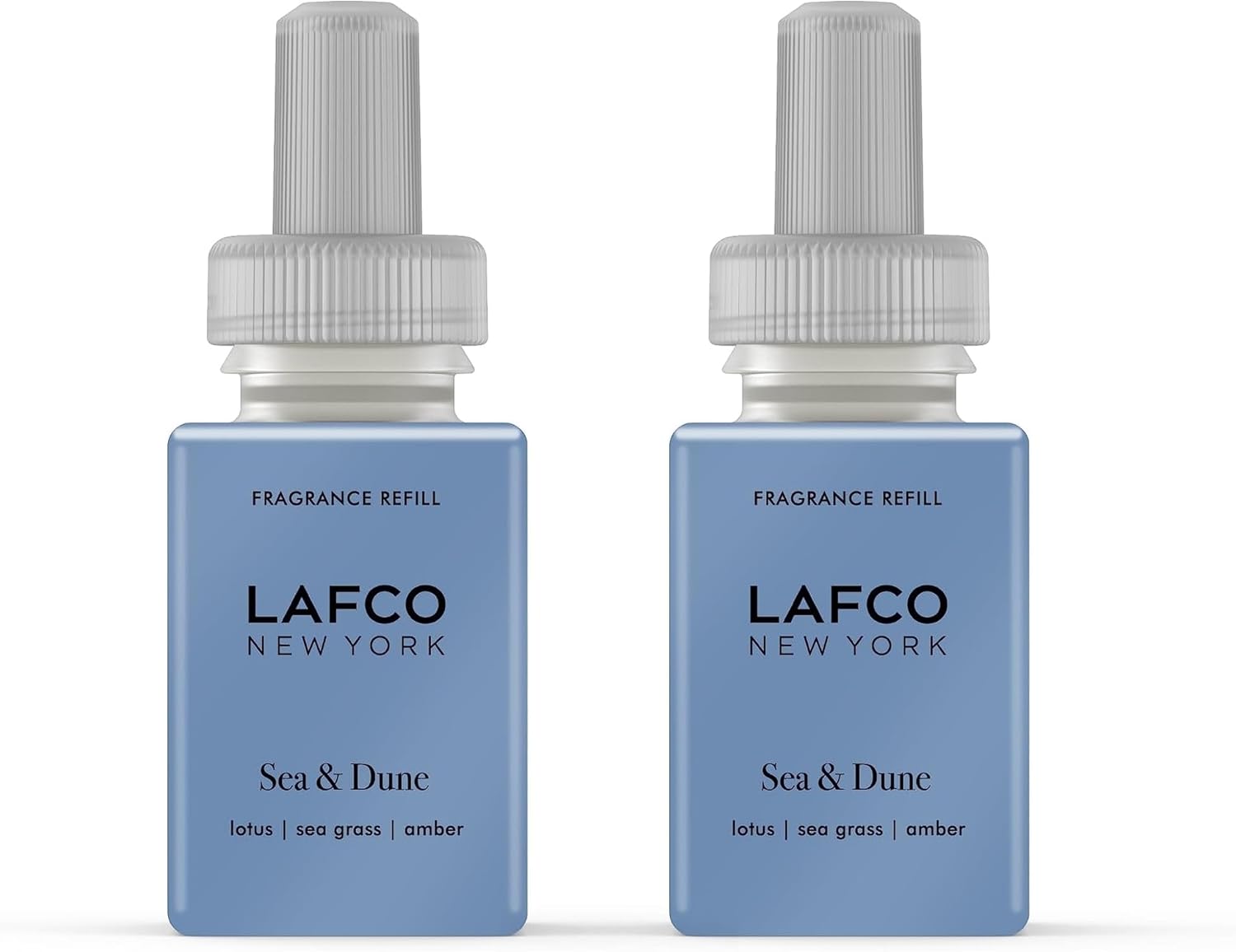 LAFCO New York Pura – Recambio para dispositivo inteligente, Sea & Dune, paquete de 2, frasco que ofrece hasta 2 semanas de vida de fragancia,