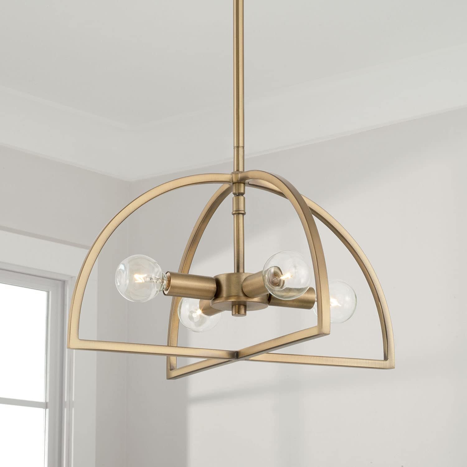 HomePlace Lighting 248841AD Lawson – Lámpara de techo moderna y minimalista convertible de doble montaje, 4 luces, 240 vatios en total, 9 pulgadas