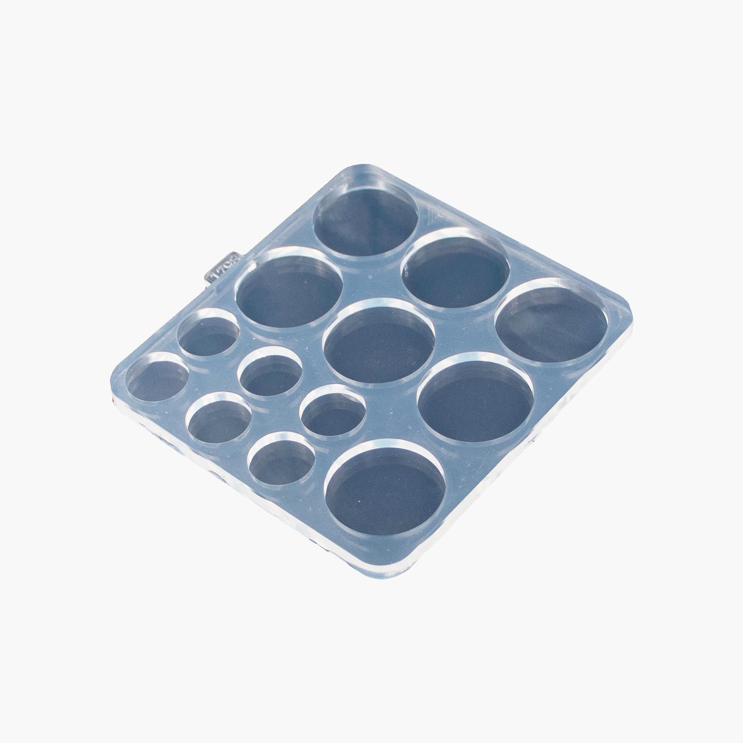 Molde redondo de silicona de 0.8 in  1.4 in de resina epoxi redonda para manualidades, llavero de pastel, dijes, manualidades, molde para pastel de