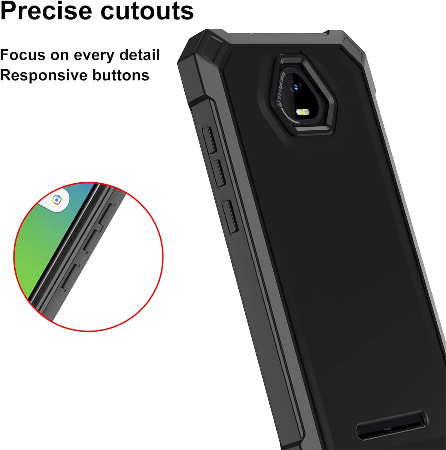 Ailiber Funda para teléfono Volt SV55, Schok SV55 y protector de pantalla (SV55216), protección de estructura de doble capa, parachoques de TPU en