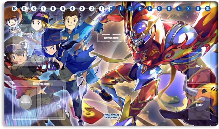 Tapete de juego Mlikemat Digimon DTCG Mat Susanoomon Duel TCG CCG OCG Trading Card Game Mat con zonas + bolsa gratis (ZD002-711-SM)