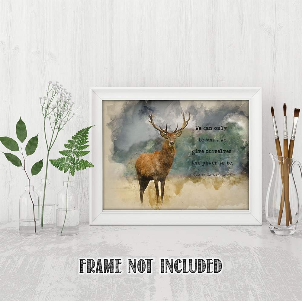 TJ Originals Solo podemos ser lo que nos damos a nosotros mismos el poder de ser. Proverbio nativo americano. Decoración de arte de pared con