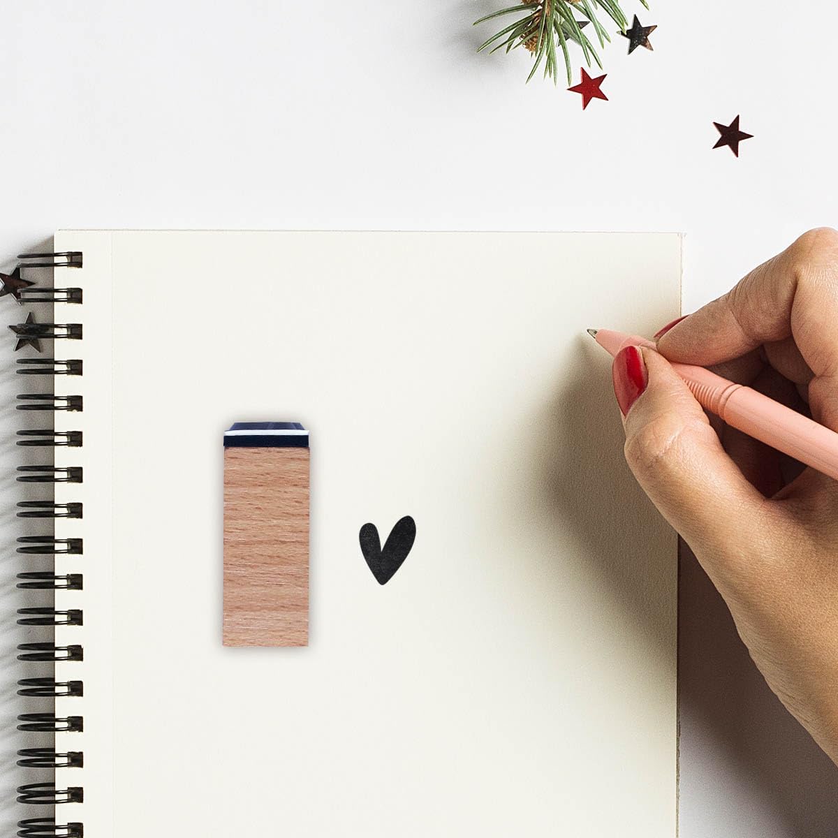 Sello de goma Heart Love, 35 pulgadas, pequeño sello para álbumes de recortes, planificación de tarjetas
