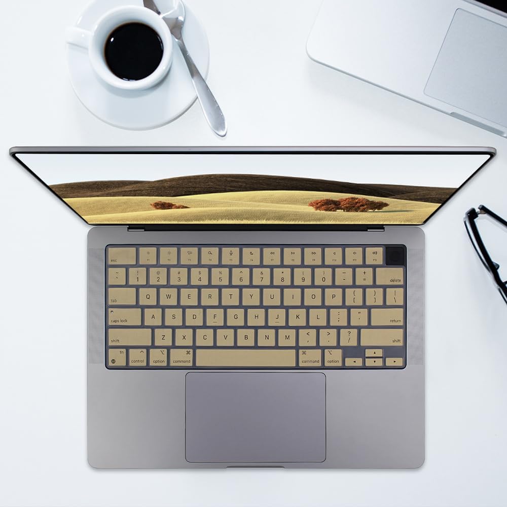 Funda de teclado de silicona para MacBook Air de 15 pulgadas con chip M2 (A2941) y 13.6 pulgadas (A2681) lanzado en 2022 2023, pantalla de retina