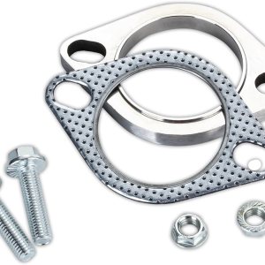 Kit de conexión de brida de escape de acero inoxidable, 2 pernos de 3.0 pulgadas de brida de escape y juego de juntas, accesorios para automóvil, Kit de conexión de brida de escape de acero inoxidable, 2 pernos de 3.0 pulgadas de brida de escape y juego de juntas, accesorios para automóvil,