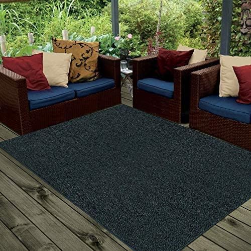 Broadway Collection – Alfombras para interiores y exteriores, aptas para mascotas, color verde oscuro, 2 x 4 pies