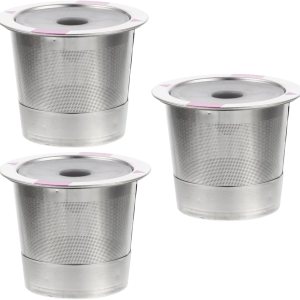 DOITOOL Cafetera 3pcs de acero inoxidable concentrado café espresso molido cápsulas de espresso cápsulas recargables espresso cápsulas de café DOITOOL Cafetera 3pcs de acero inoxidable concentrado café espresso molido cápsulas de espresso cápsulas recargables espresso cápsulas de café