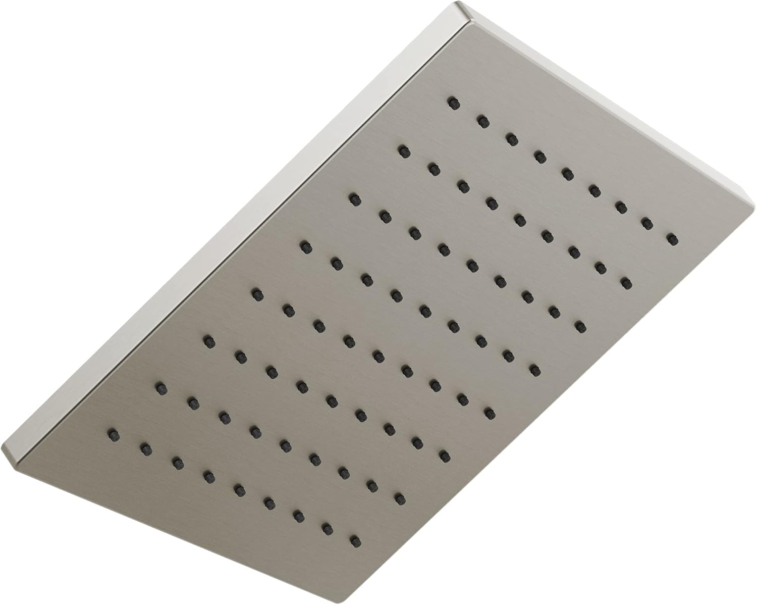 Delta Faucet Lumicoat Stainless 52159-SS-PR – Cabezal de ducha de un solo rociador, cabezal de ducha de níquel cepillado, cabezal de ducha cuadrado,