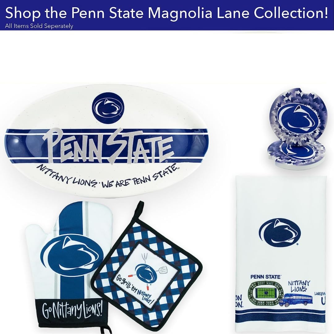 Magnolia Lane Penn State Nittany Lions – Plato ovalado de melamina de alta resistencia de 12 pulgadas para fiesta en estacionamiento, barbacoas,