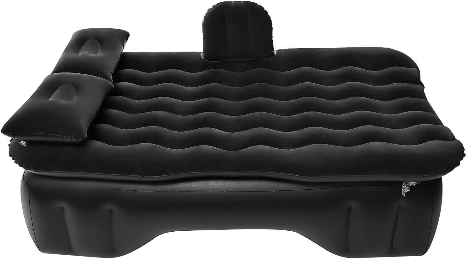 NovelBee Colchón inflable de aire para automóvil, asiento trasero, cama para dormir con cabeza y almohadilla lateral para protección adicional,