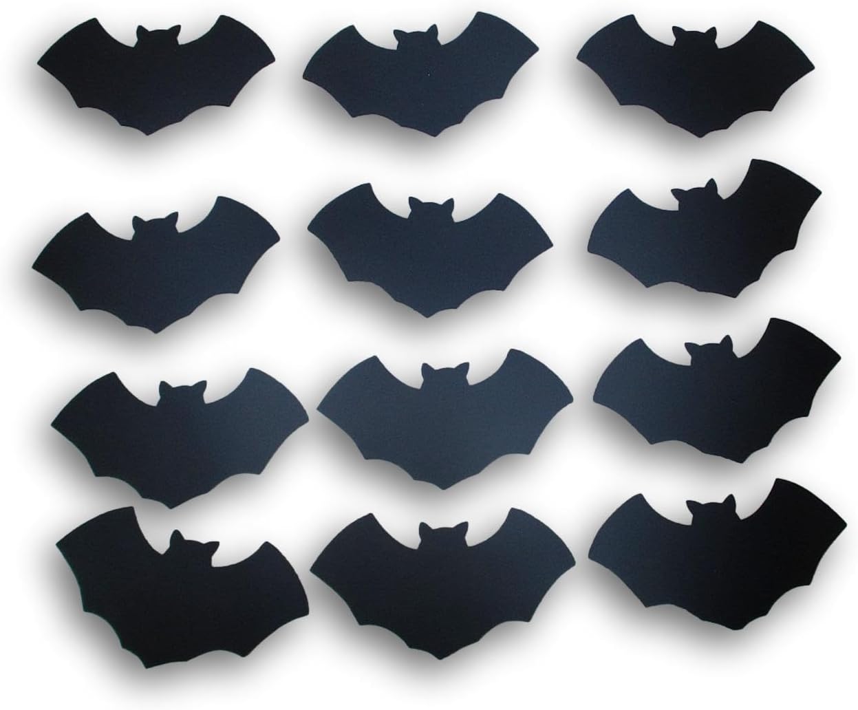 Recortes de formas de fieltro para Halloween, 5.5 pulgadas, ideal para decoración de artes y manualidades, 12 piezas (murciélago)