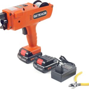 Fetcoi Máquina de atar barras de refuerzo de 8 a 1.339 in, herramienta automática de atar barras de refuerzo con alicates + 2 baterías, máquina de Fetcoi Máquina de atar barras de refuerzo de 8 a 1.339 in, herramienta automática de atar barras de refuerzo con alicates + 2 baterías, máquina de