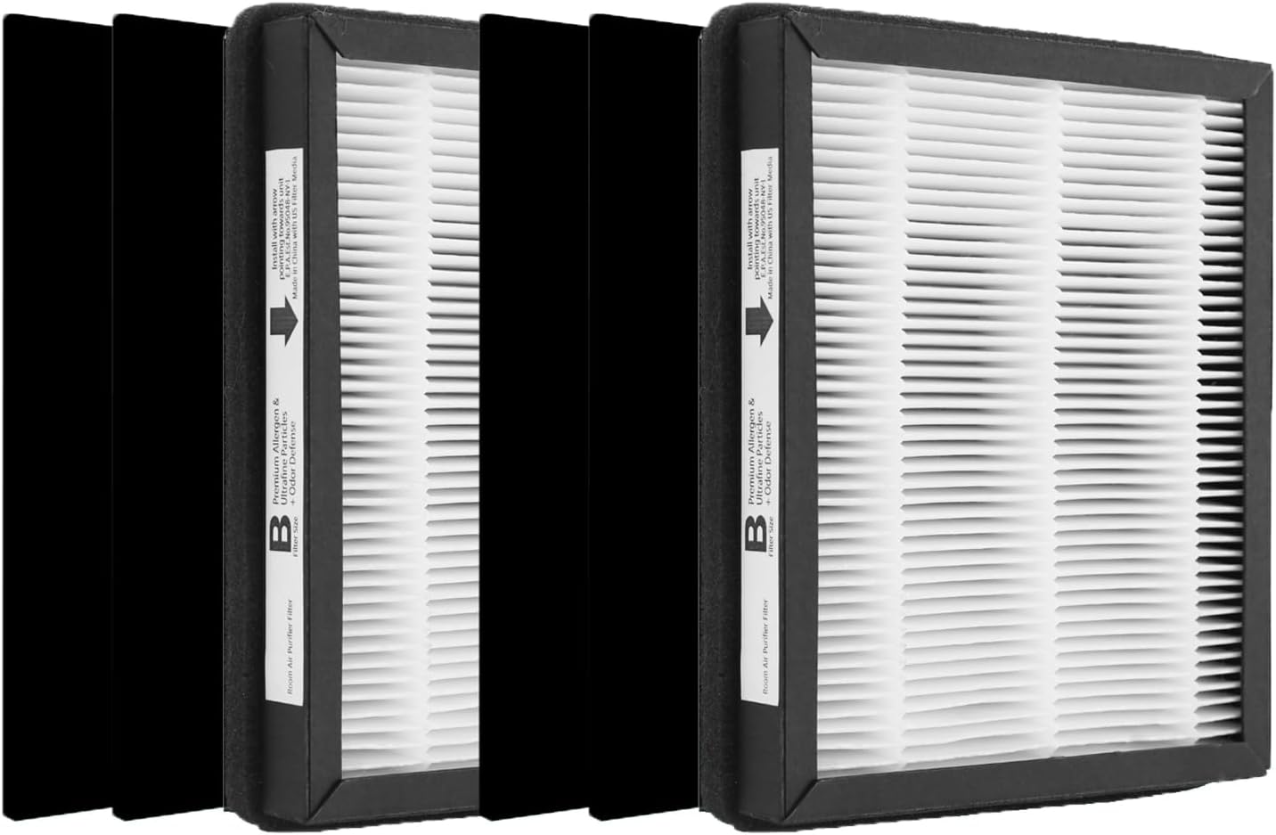CHAMONNY IAF-H-100B True HEPA Idylis B – Filtro de repuesto tamaño B, compatible con purificadores de aire Idylis IAP-10-150, IAP-10-125, AC-2125,