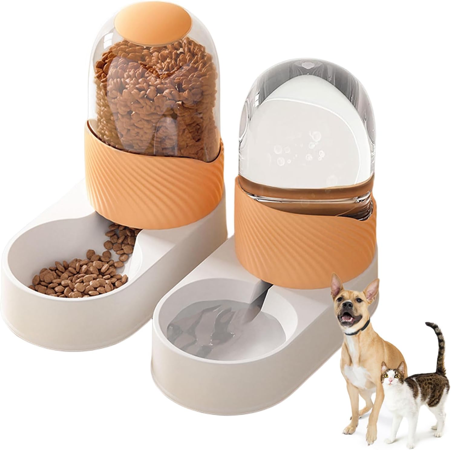 kathson Comederos automáticos para perros, 3.5 L, dispensador de agua y alimentos por gravedad, dispensador de tazón de agua para gatos, dispensador