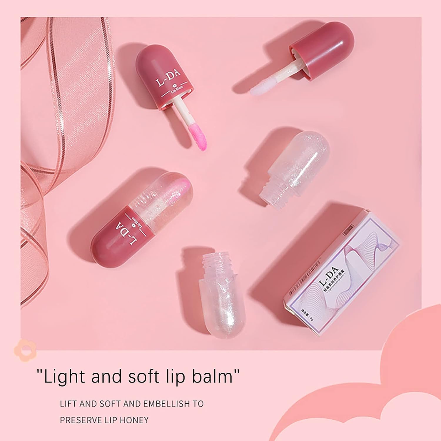 SWEETSHION Mini brillo de labios que cambia de color transparente para mujeres, aceite de labios suave, bálsamo brillante, tinte de bálsamo labial,