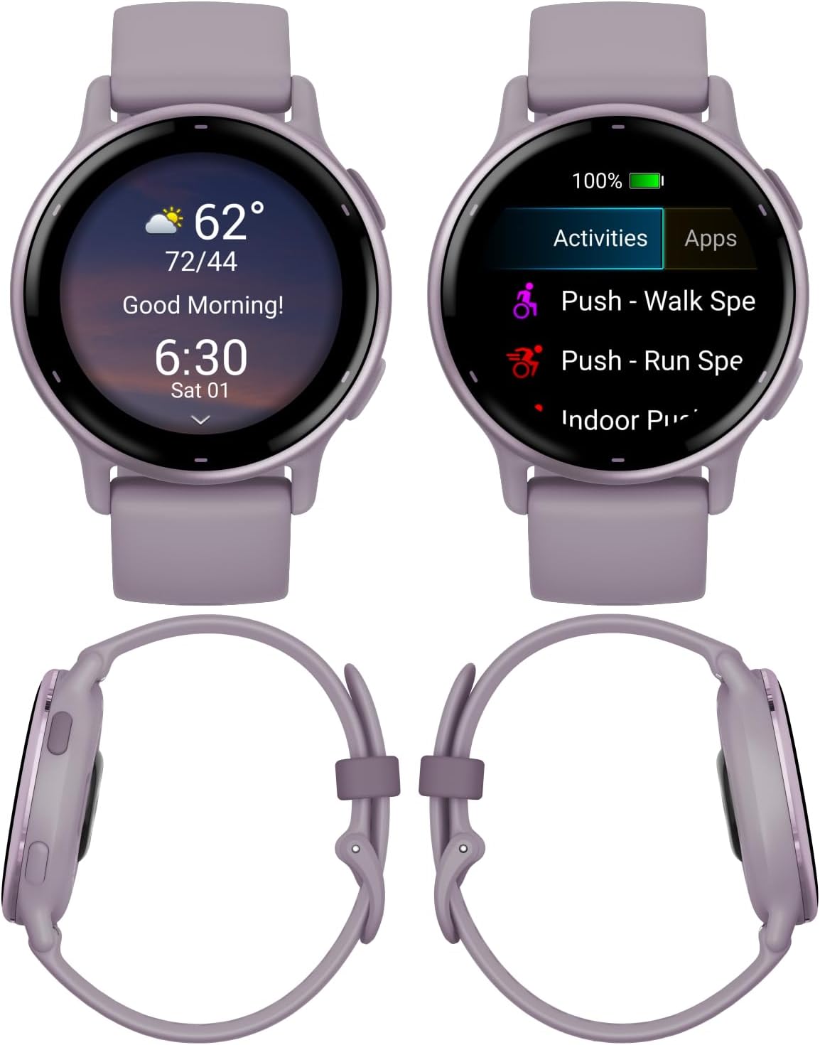 Wearable4U – Garmin Vivoactive 5 Fitness GPS Smartwatch, pantalla AMOLED de 1.2 pulgadas, hasta 11 días de batería, bisel de aluminio de orquídea