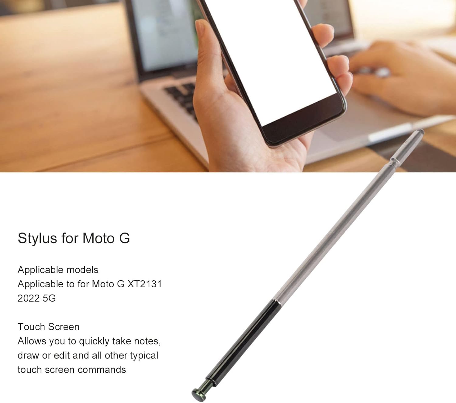 Para Moto G Stylus 5G Touch Screen Pen, repuesto de lápiz capacitivo de alta sensibilidad para Moto G XT2131 2022 5G, lápiz táctil de metal, más