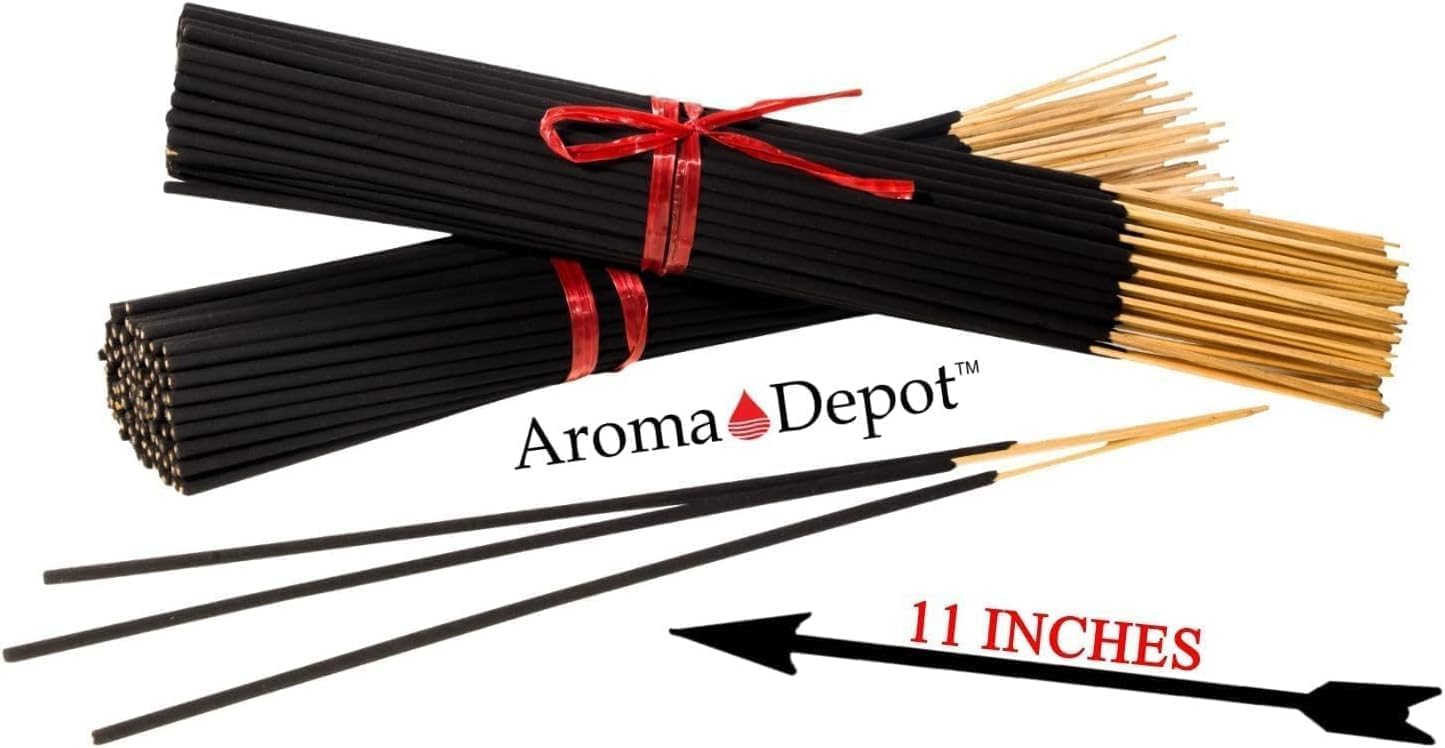 Aroma Depot Varillas de incienso más exóticas tipo citronela. Aproximadamente 85 a 100 varillas por paquete, longitud – 10.5 pulgadas, cada barra