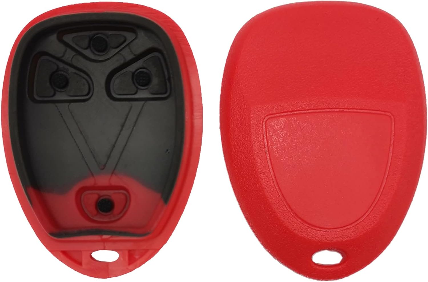 J-ACCES – Funda de repuesto para llavero de automóvil para GM GMC Chevrolet Chevy Buick de 4 botones, cubierta de almohadilla de entrada sin llave