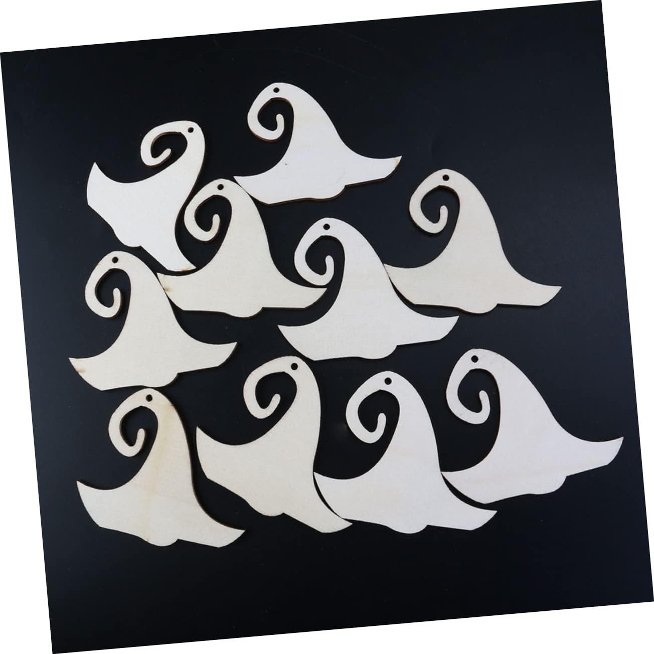 BESTOYARD 10 piezas de sombreros lisos sin terminar patrón de sombrero de mago colgante etiqueta de regalo adornos de Halloween decoración de