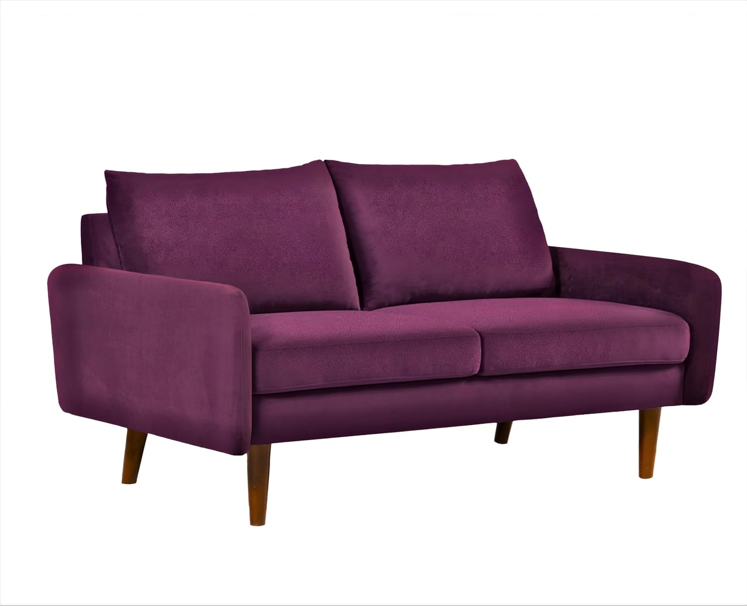 Kent Sofá biplaza de terciopelo para salas de estar modernas y espacios compactos, cómodo sofá de 2 plazas, muebles de estudio con diseño elegante,