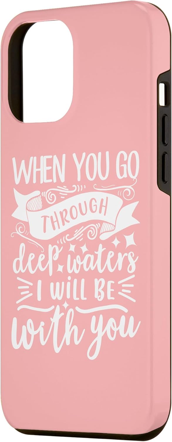 Funda de regalo motivacional para iPhone 13 Pro Max con versículo bíblico Isaías 432