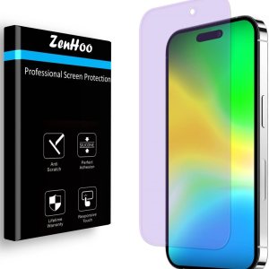 ZenHoo Protector de pantalla de vidrio templado para iPhone 15, anti luz azul protección ocular ZenHoo Protector de pantalla de vidrio templado para iPhone 15, anti luz azul protección ocular