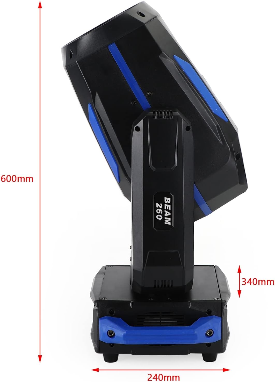 Topteng Cabezal móvil de luz de 260 W, efecto arcoíris, luces de DJ, cabeza móvil, 260 W, 10R, luz de haz de cabeza móvil Sharpy 3 en 1, iluminación