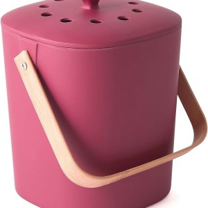 Bamboozle – Contenedor de compostaje, compostador de encimera interior que incluye 2 filtros de carbón, fibra de bambú sostenible (granada) Bamboozle – Contenedor de compostaje, compostador de encimera interior que incluye 2 filtros de carbón, fibra de bambú sostenible (granada)