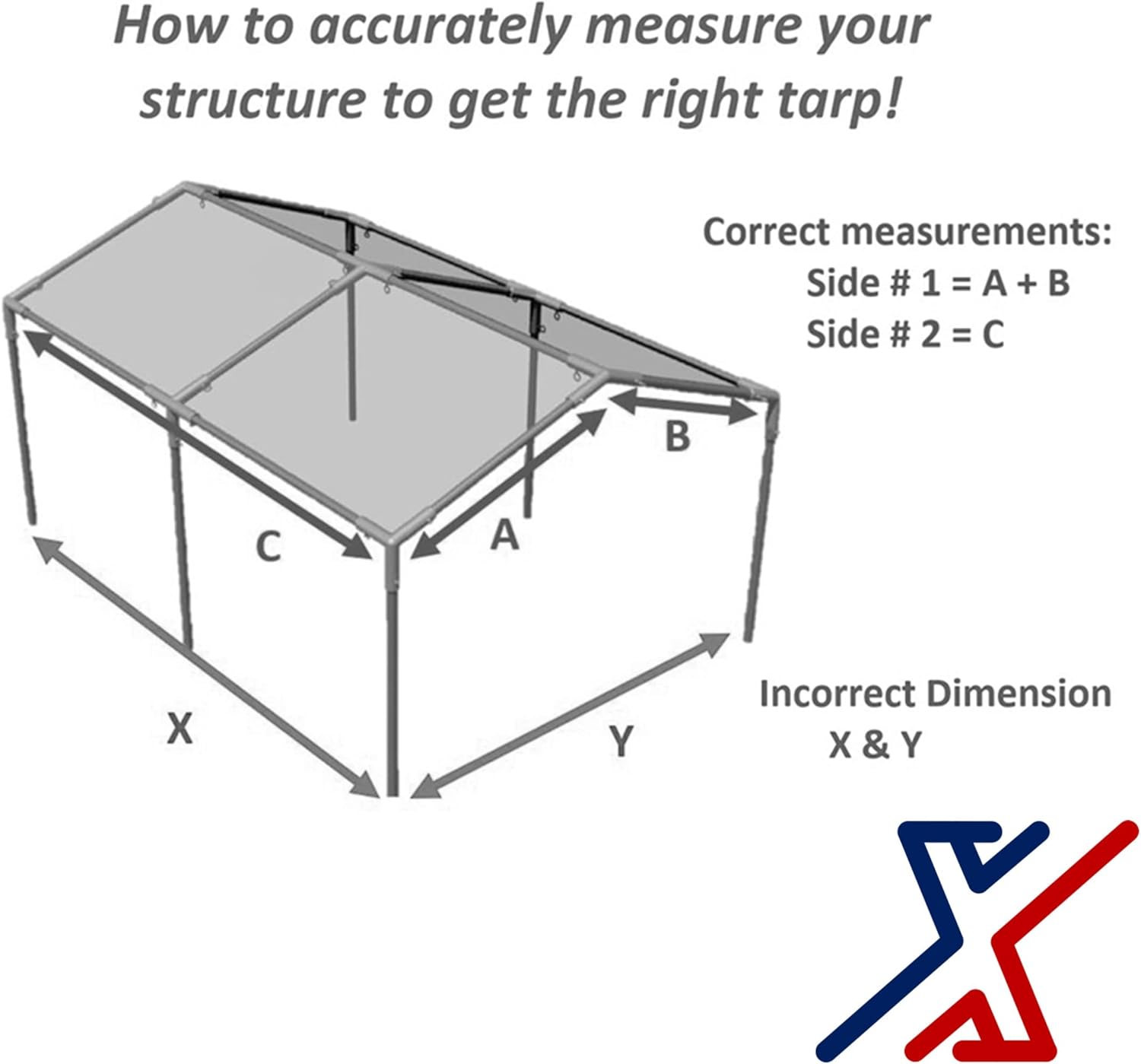 X1 Tarps – Lona resistente de 0.472 in de color blanco de 7 x 14 pulgadas con protección UV