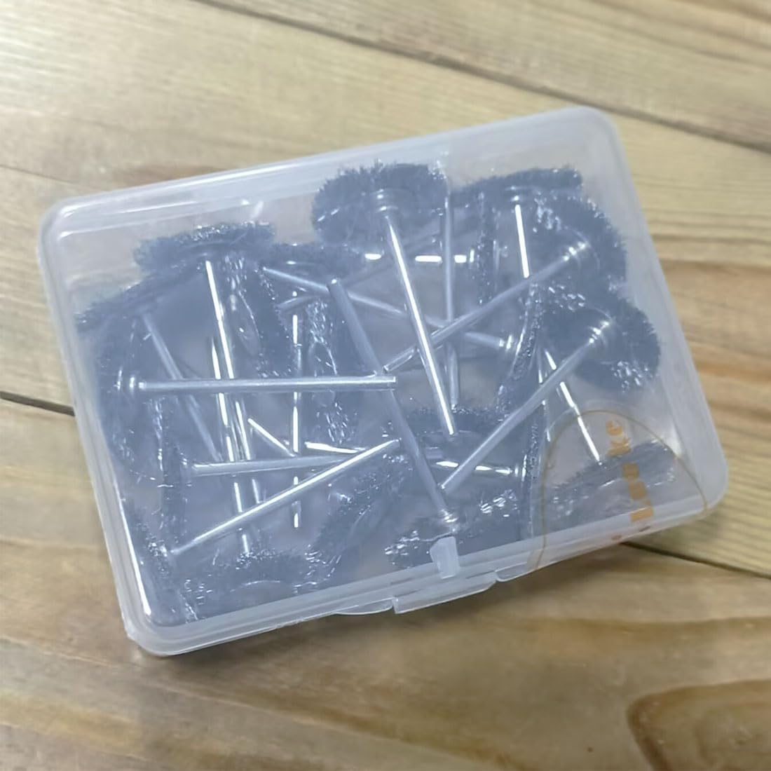 Juego de 20 cepillos de alambre en forma de T, mango de 332 pulgadas, rueda de cepillos de alambre de acero inoxidable para herramientas rotativas