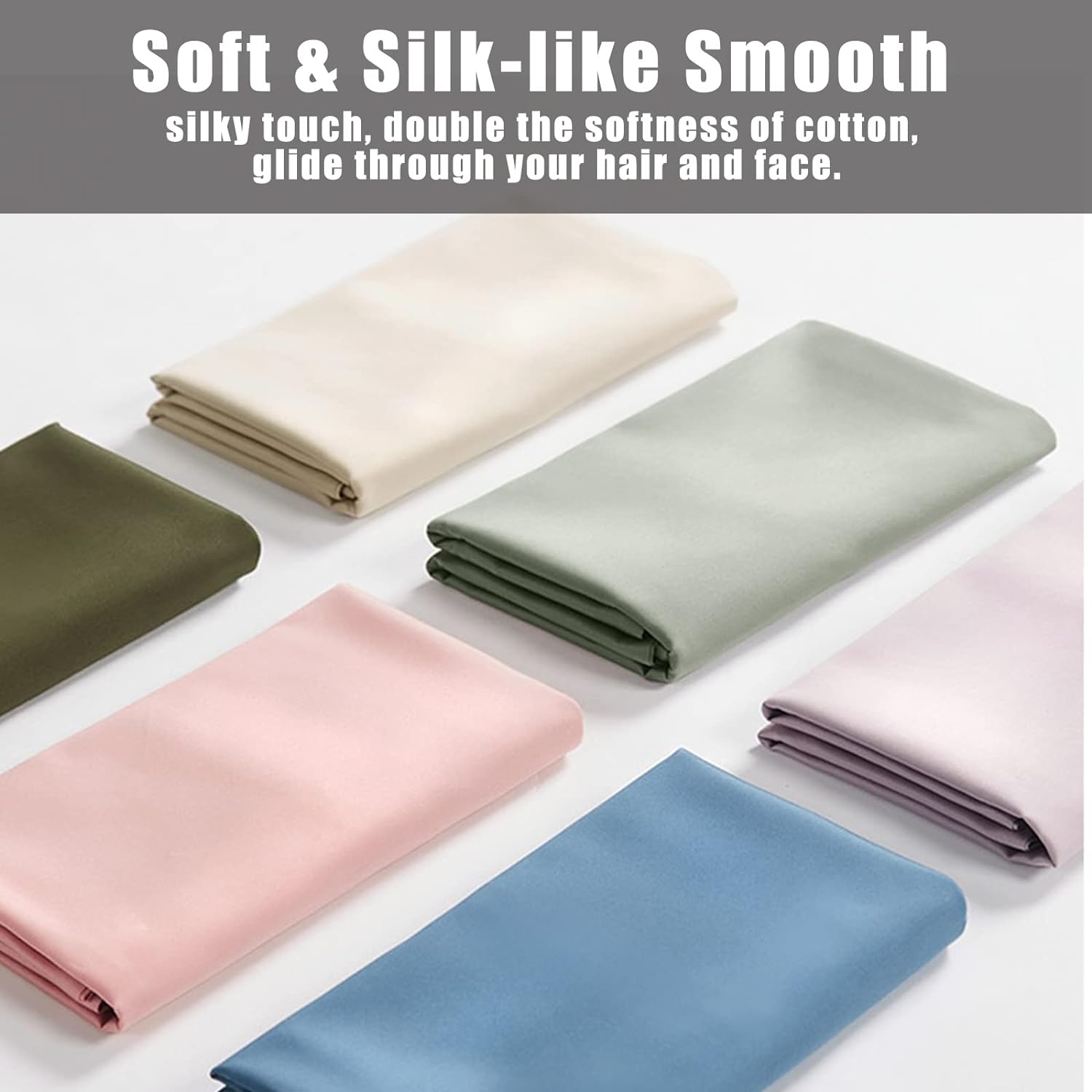 Paquete de 2 fundas de almohada de bambú de tamaño King, refrescantes, cierre tipo sobre, color caqui, frescas y transpirables, para personas que se