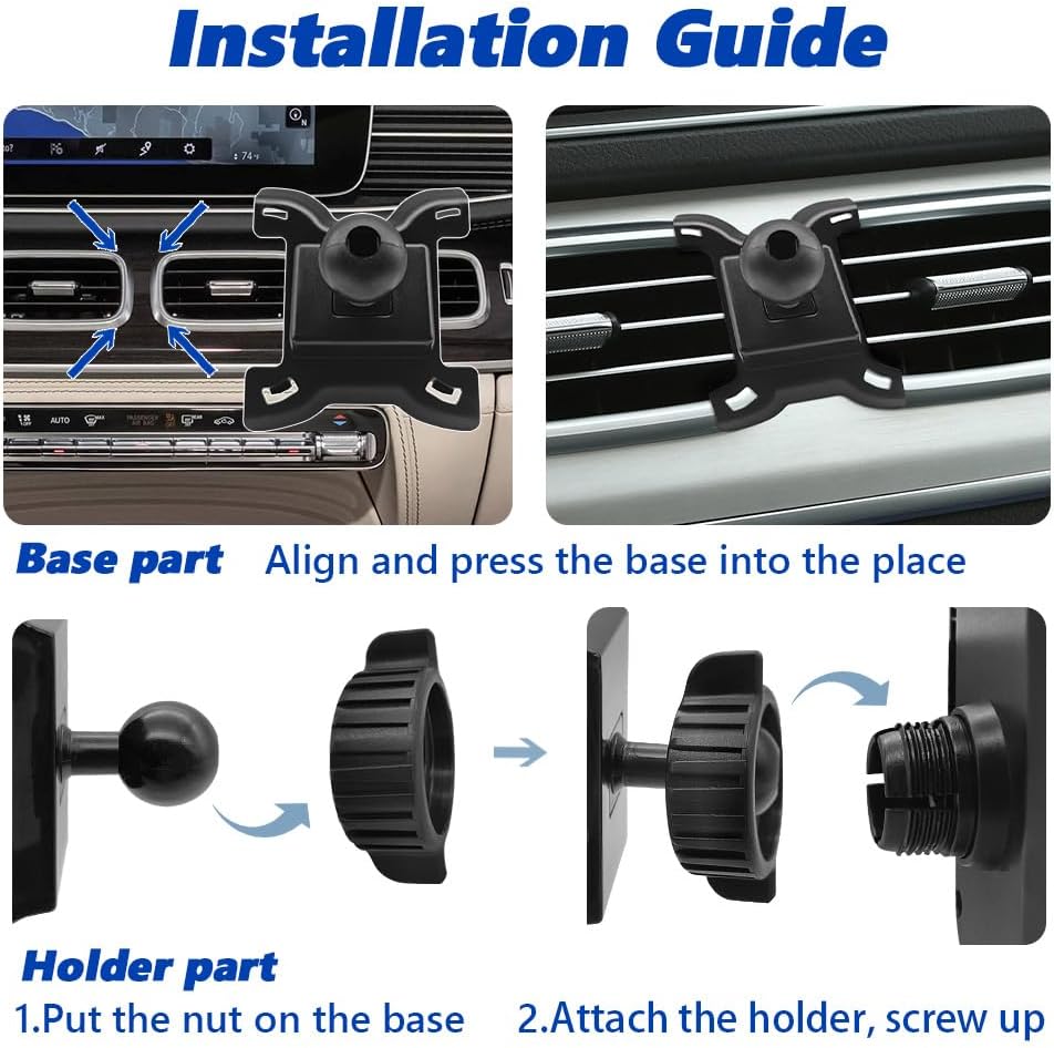 Soporte de teléfono para automóvil Mercedes Benz Clase GLE 2020-2024 y Clase GLS 2020-2024 compatible con funda gruesa Soporte de teléfono celular,