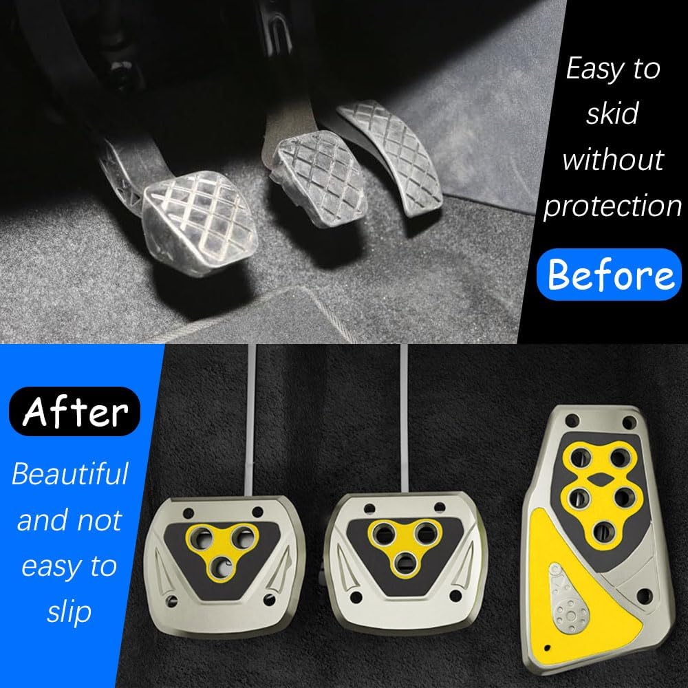 Almohadillas para pedal de automóvil, kit de placa de descanso de pedales, fundas para pedal de gas, almohadillas de pedal de freno de acelerador,