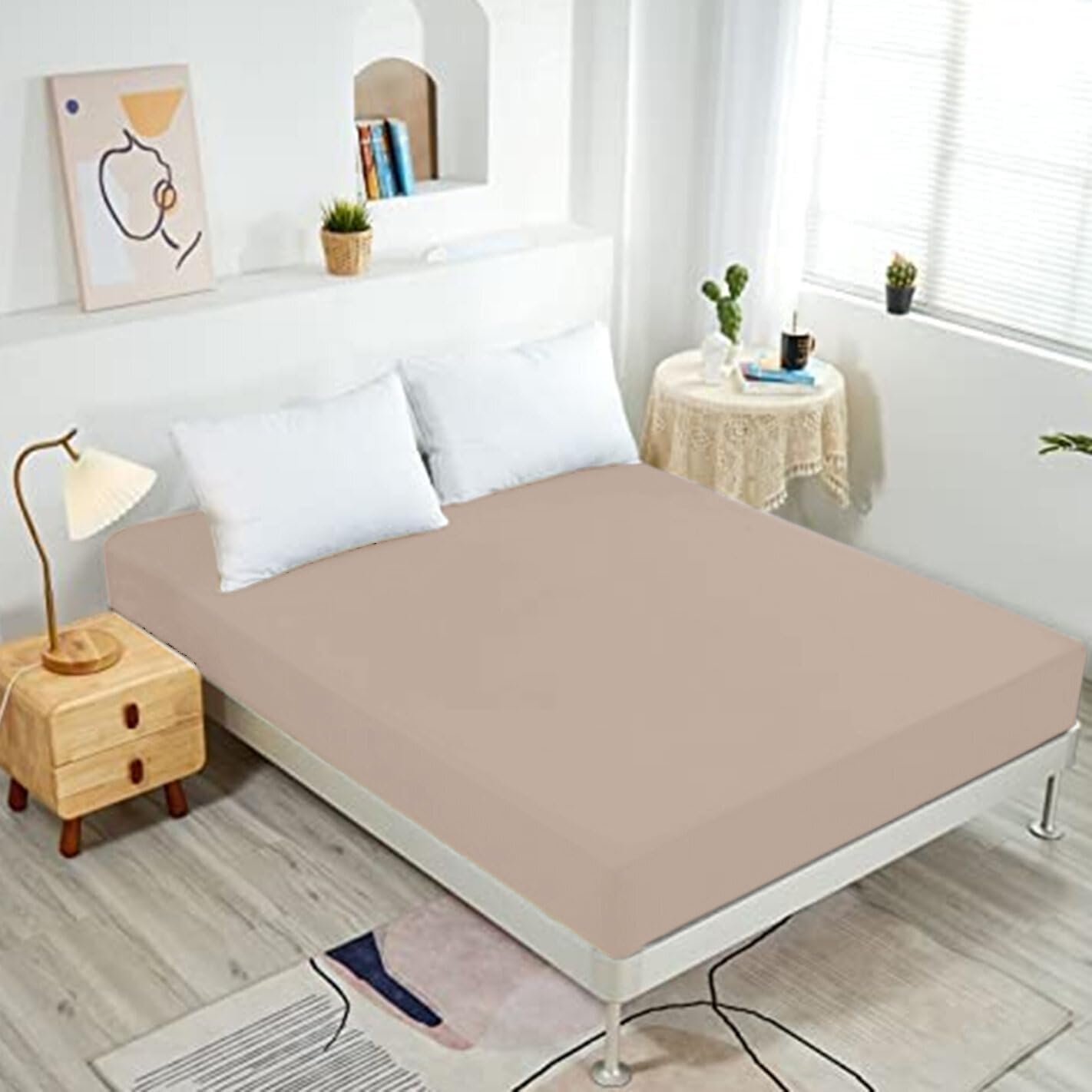 NHNHN Sábana bajera ajustable para cuna, bolsillos profundos, microfibra suave, fácil cuidado, resistente al encogimiento y a la decoloración,