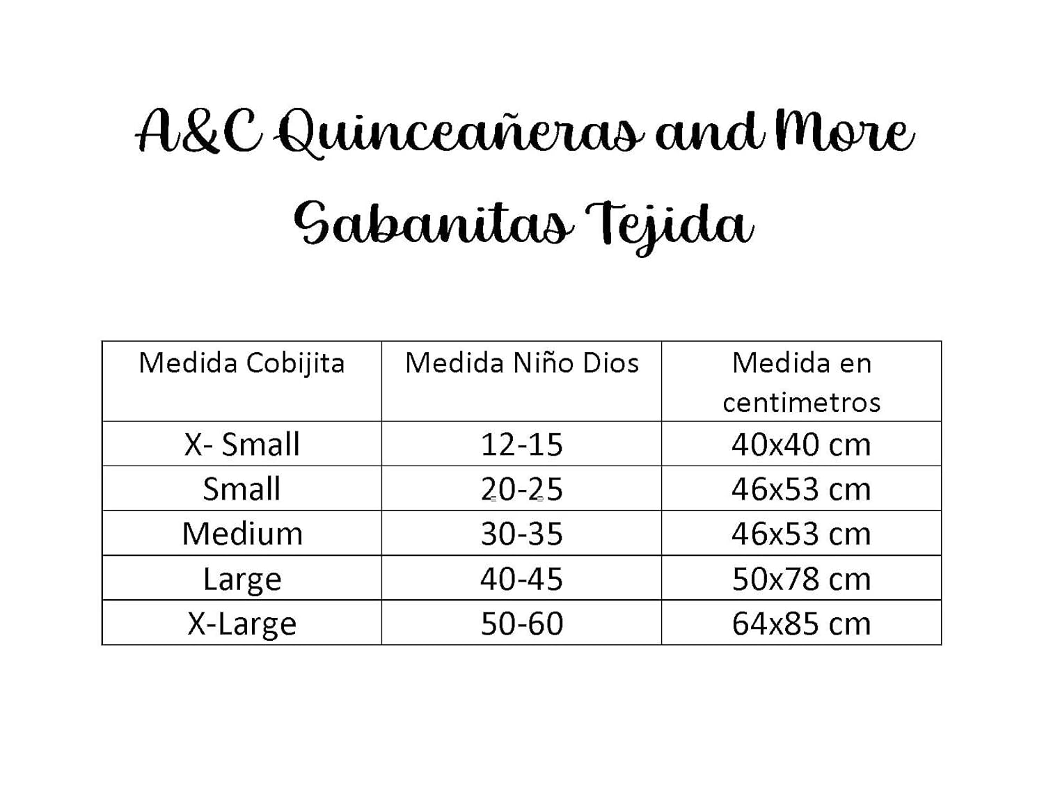 A&C Quinceañeras and More Sabanita Blanca para Nino Dios Tejida Hand Knitted blanket for nino dios Cobijita para nino dios Espiritu Santo hand