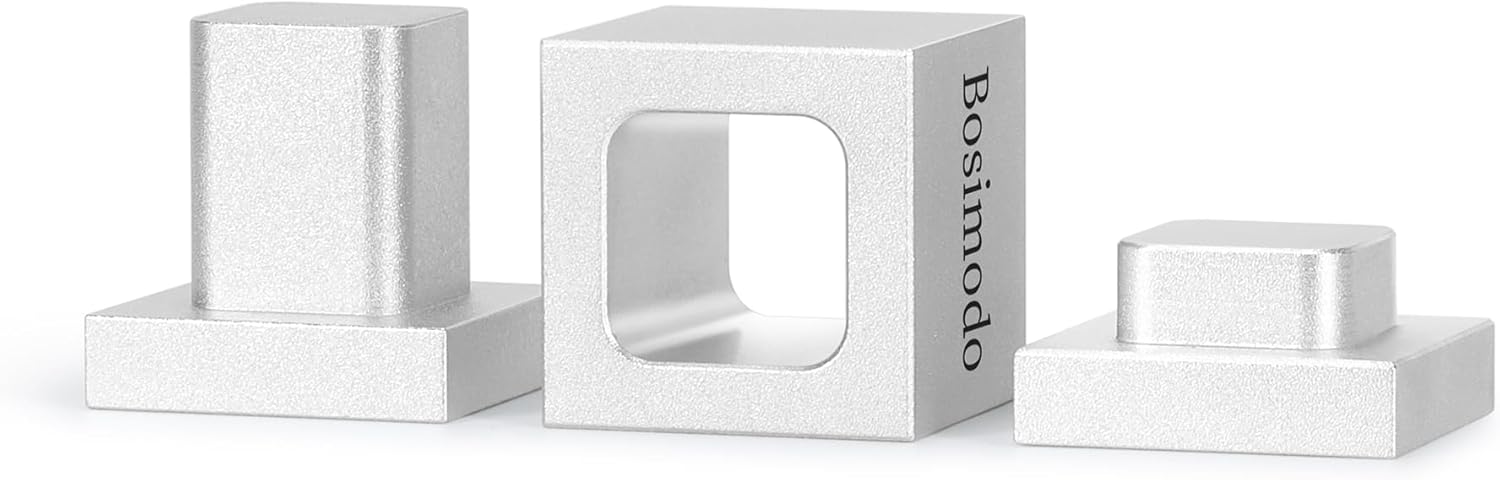 Bosimodo 1X1 Molde de preimpresión sólido 6061 Molde de preimpresión de flores de aluminio sólido (blanco plateado 1 x 1)
