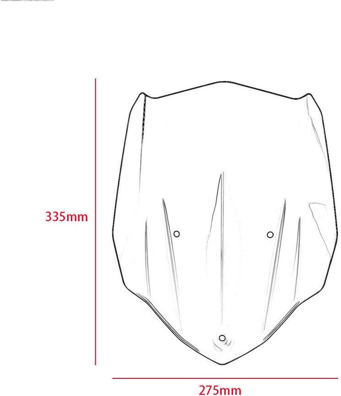 Motorcycle Windshield MT03 Windscreen Windshield Wind Deflectors with Bracket Compatible with MT-03 2016 2017 2018 2019 MT 03 Accessories Double