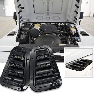 Alas de ventilación del capó de automóvil ABS, ventilación frontal del capó lateral, cubierta de acero, cubierta de nieve de entrada de flujo de Alas de ventilación del capó de automóvil ABS, ventilación frontal del capó lateral, cubierta de acero, cubierta de nieve de entrada de flujo de