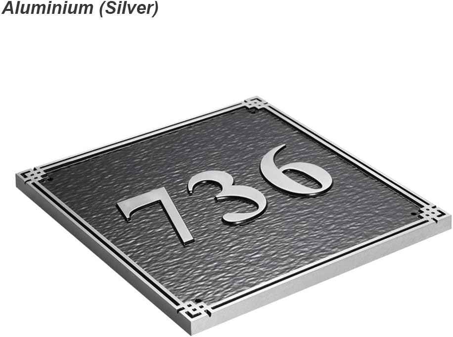 Placa de metal personalizada con dirección personalizada y nombre de calle y número de casa, placas de 8 x 8 pulgadas