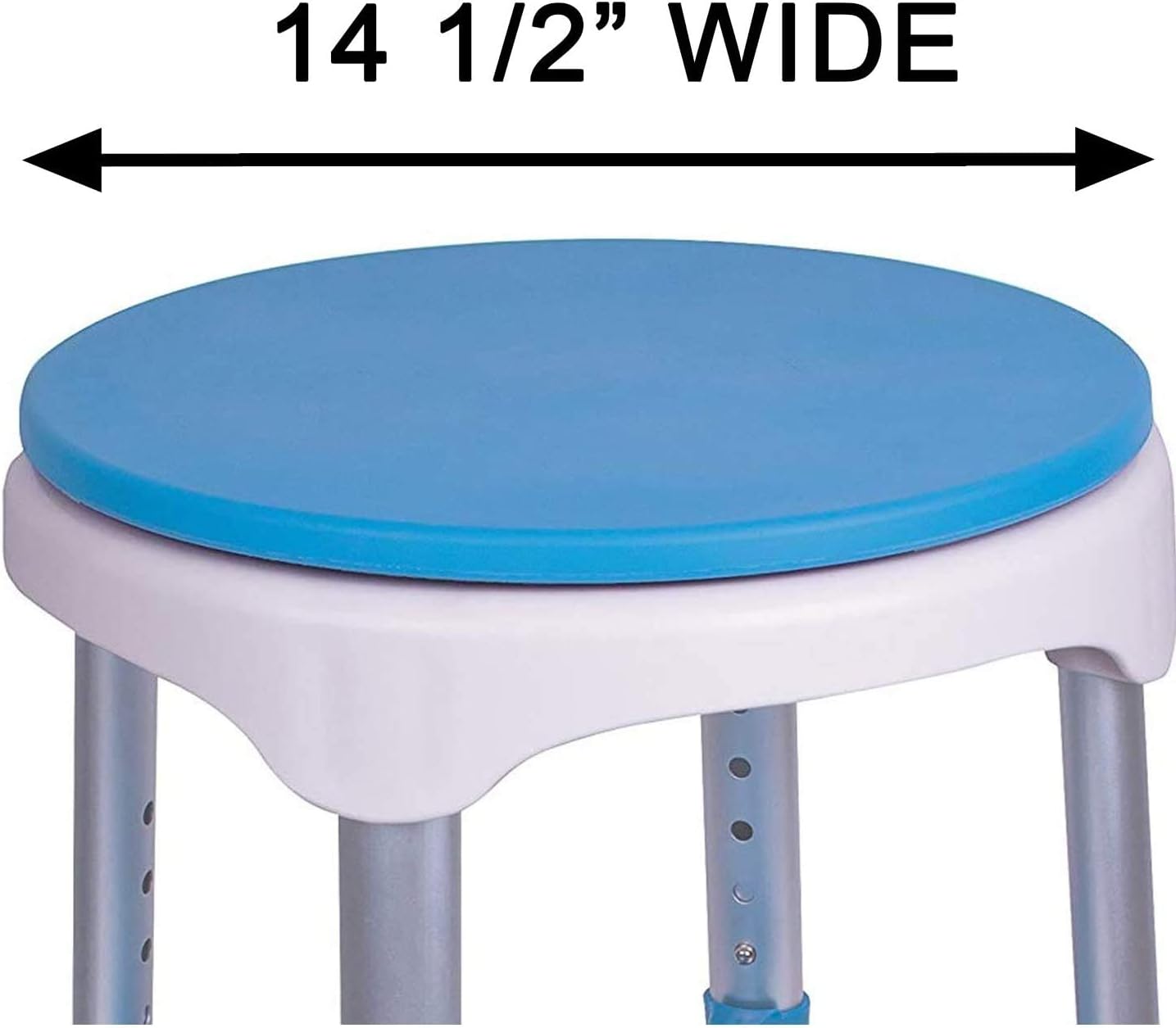 Healthline Taburete de baño redondo, taburete de ducha compacto y banco de 350 libras, taburete de bañera pequeño para ducha, asiento