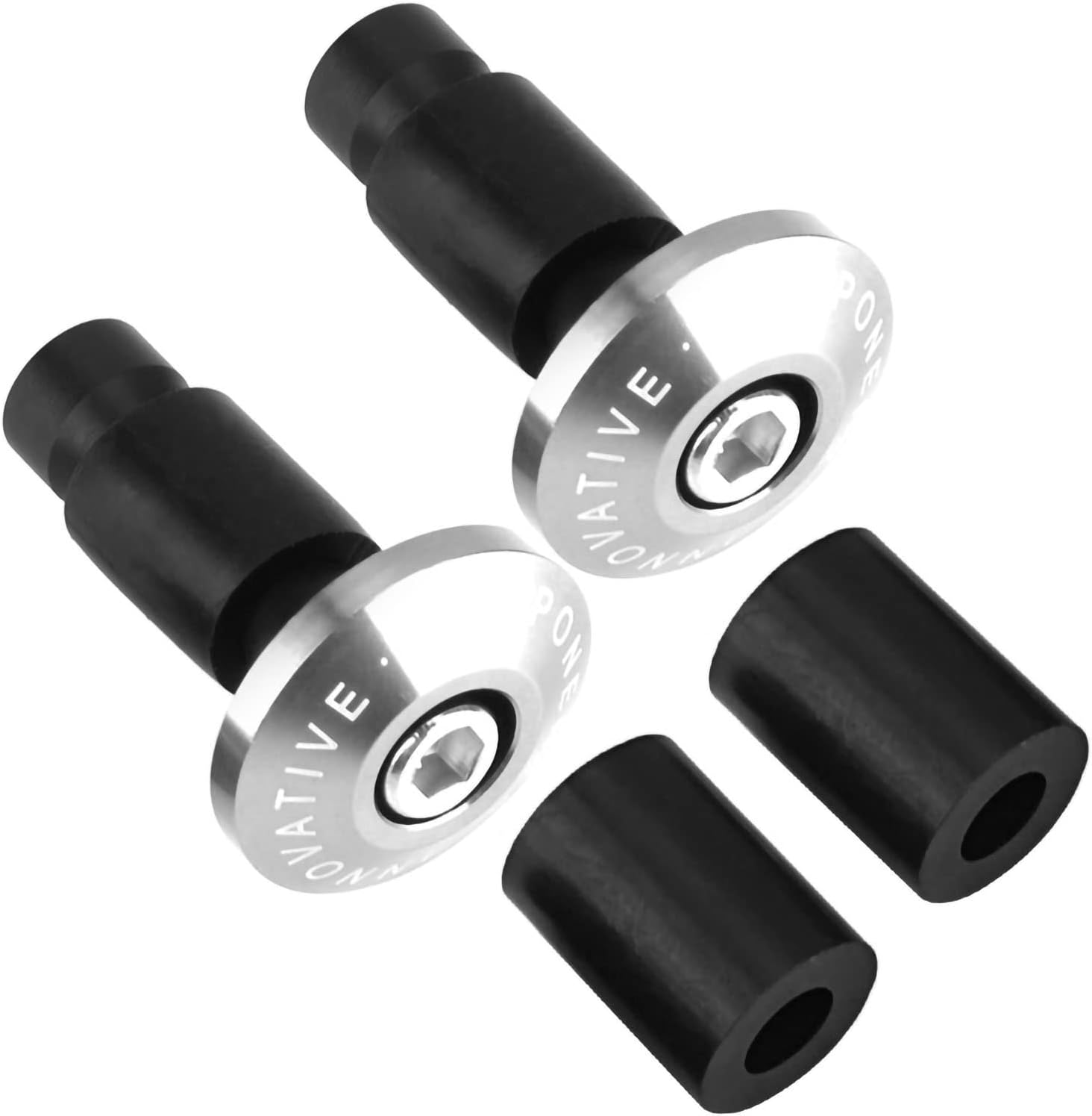 Acouto Enchufe de extremo de barra de motocicleta de 0.866 in, 78 pulgadas, enchufe universal para manillar, tapas de enchufe deslizante para